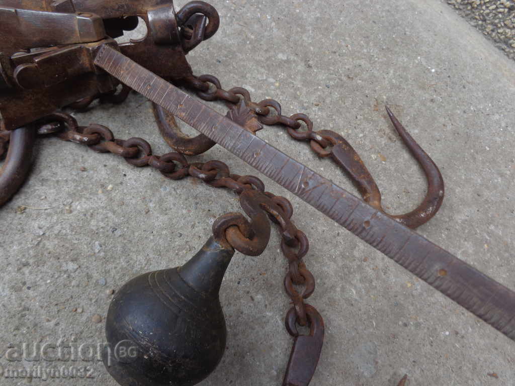 Ottoman scales with top LARGE weight scales forged iron - 5 Ottoman scales with top LARGE weight scales forged iron - 5