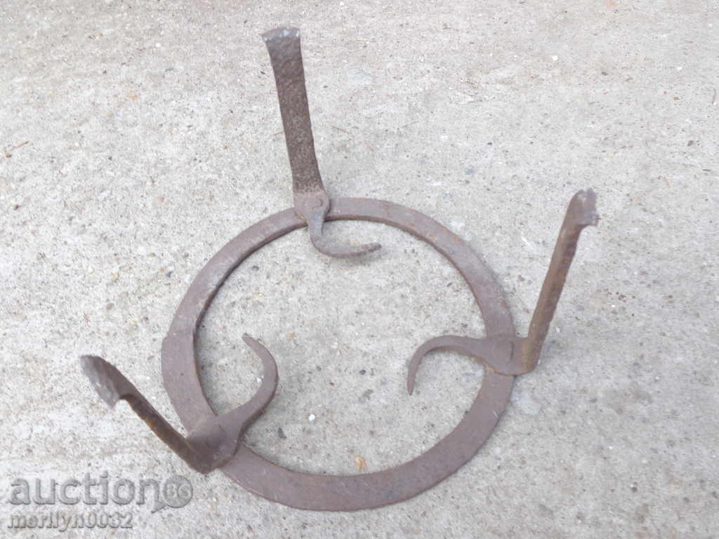 Auction An old forged sack, fireplace, grill, wrought iron Auction An old forged sack, fireplace, grill, wrought iron