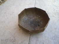 Old hand forged bronze ashtray
