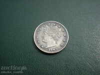 САЩ 5 центa 1908.