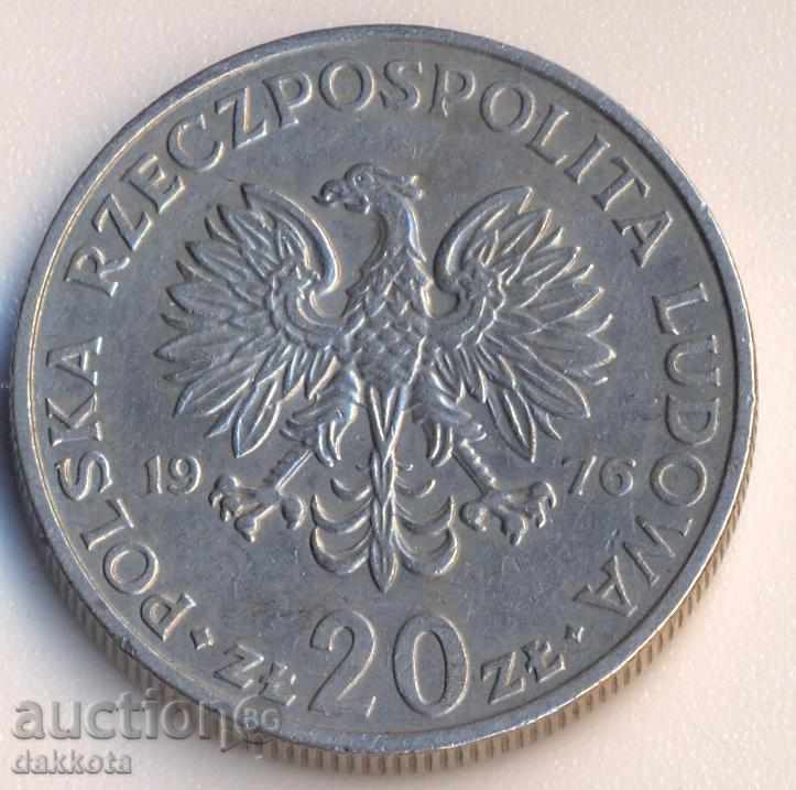 Πολωνία 20 ζλότι 1976 με τιμή 1.00 BGN | € 0.51