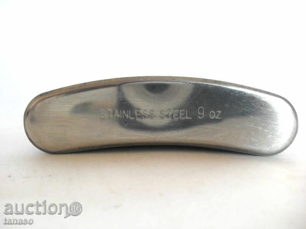 Auction Jim Beam flask, bottle, metal bottle, 9 oz Auction Jim Beam flask, bottle, metal bottle, 9 oz