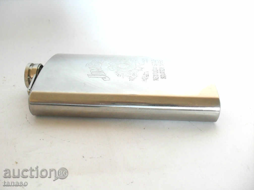 Jim Beam flask, bottle, metal bottle, 9 oz - 5 Jim Beam flask, bottle, metal bottle, 9 oz - 5