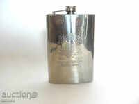 Jim Beam flask, bottle, metal bottle, 9 oz