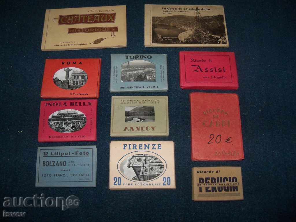 11 old souvenirs with 190 cards and photographs