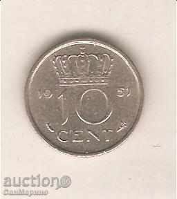 + Netherlands 10 cents 1951