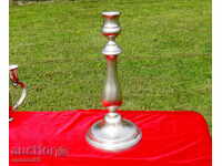 Antique silver-plated Berndorf candlestick.