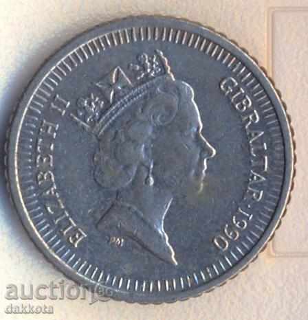 Gibraltar 5 pence 1990 with price 2.90 BGN | € 1.48