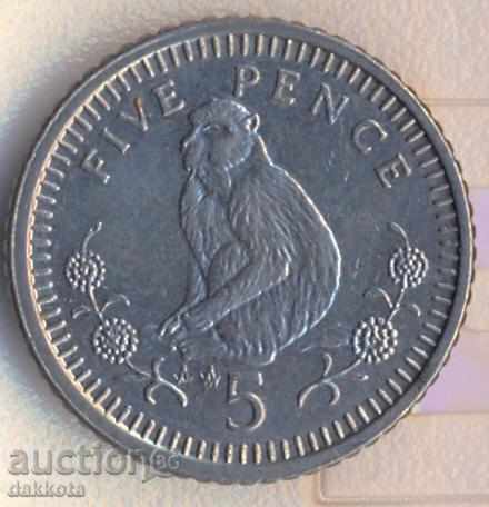 Gibraltar 5 pence 1990