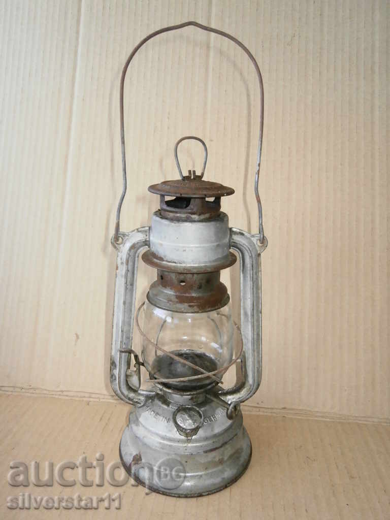 Auction  old German lantern with bat BAT 159