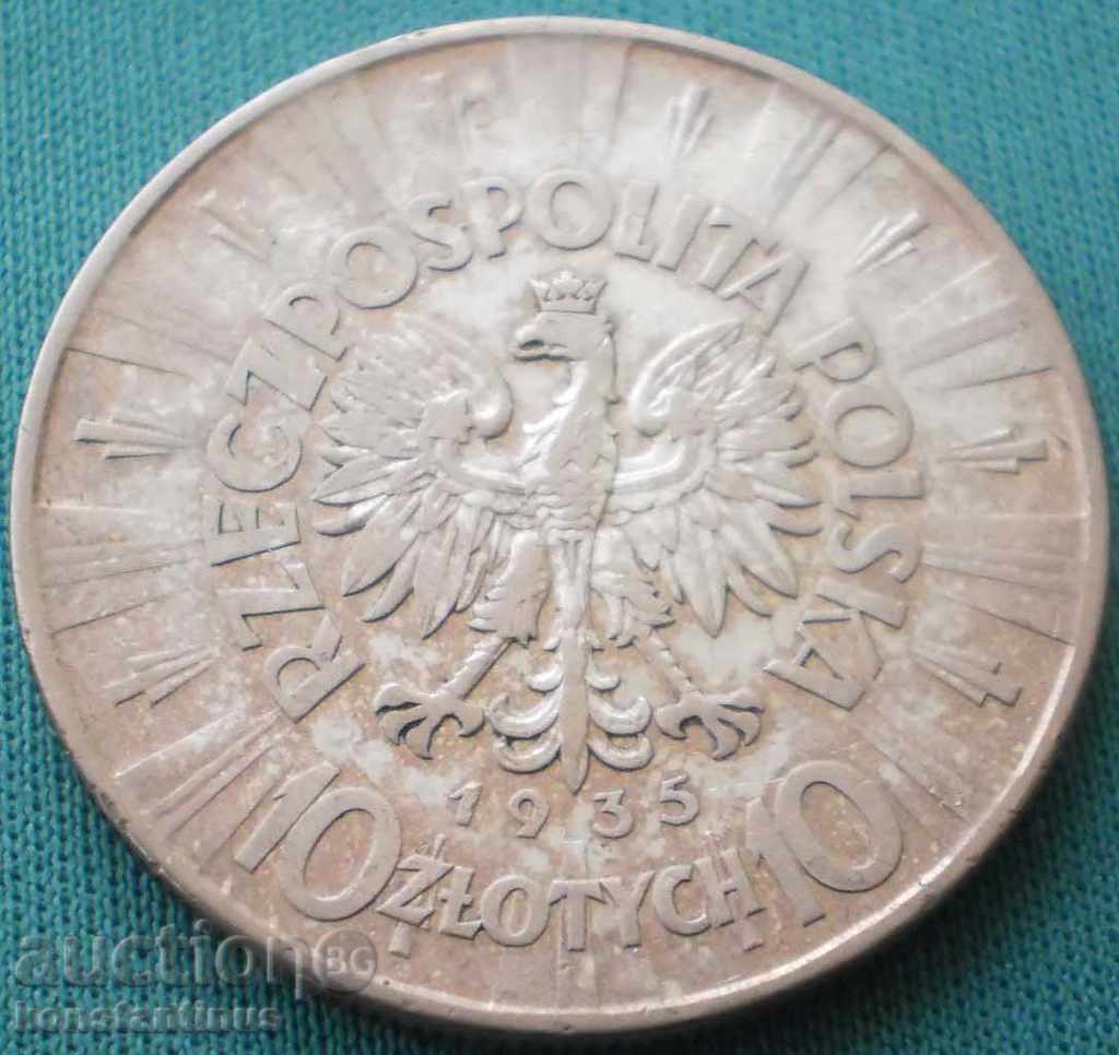 Poland 10 Zloty 1935 Silver UNC with price € 25.56 | 49.99 BGN Poland 10 Zloty 1935 Silver UNC with price € 25.56 | 49.99 BGN