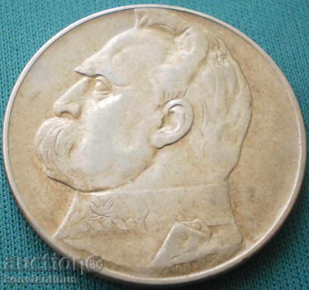 Poland 10 Zloty 1935 Silver UNC