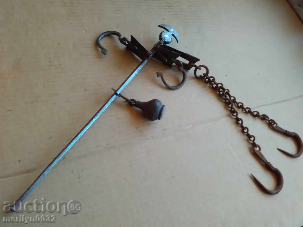 An old Ottoman scales in an eye scales, a pallet An old Ottoman scales in an eye scales, a pallet