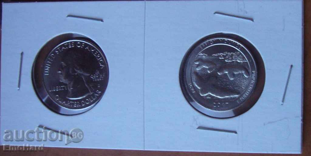 USA Beautiful America 1/4 USD 2017 Effigy Mounds D & P with price 5.60 BGN | € 2.86 USA Beautiful America 1/4 USD 2017 Effigy Mounds D & P with price 5.60 BGN | € 2.86