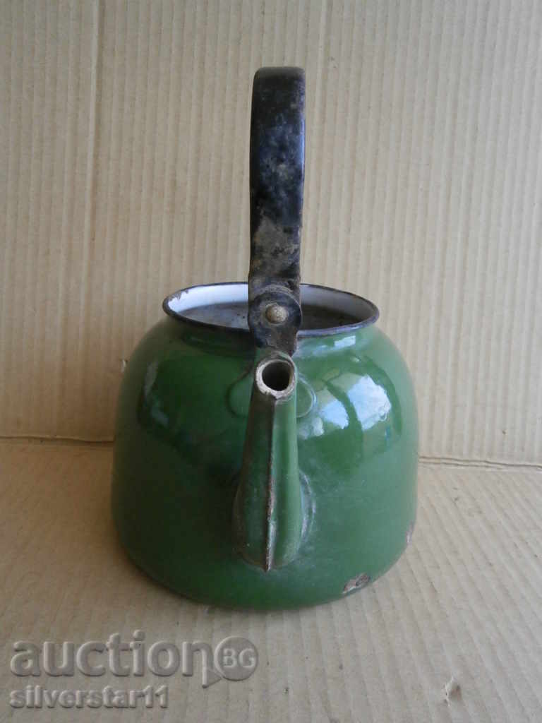 Vintage enamelled teapot 50th retro - 5