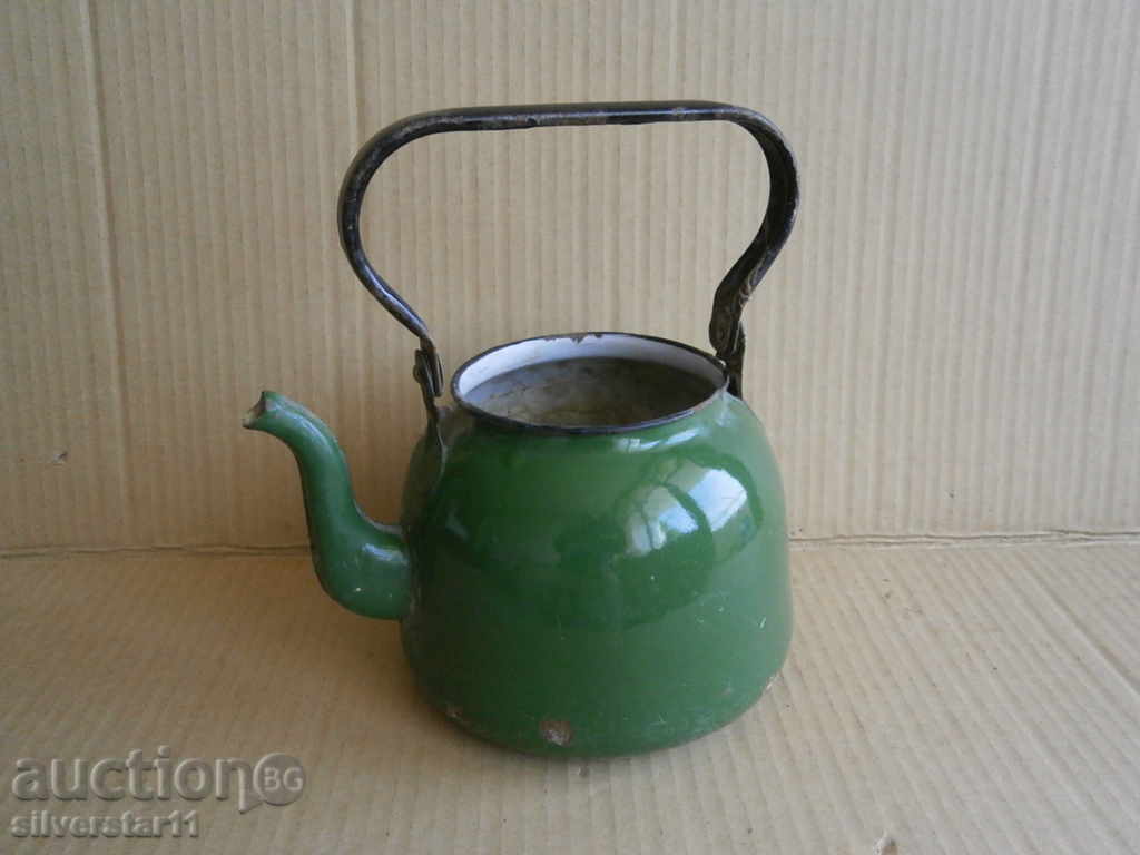 Vintage enamelled teapot 50th retro