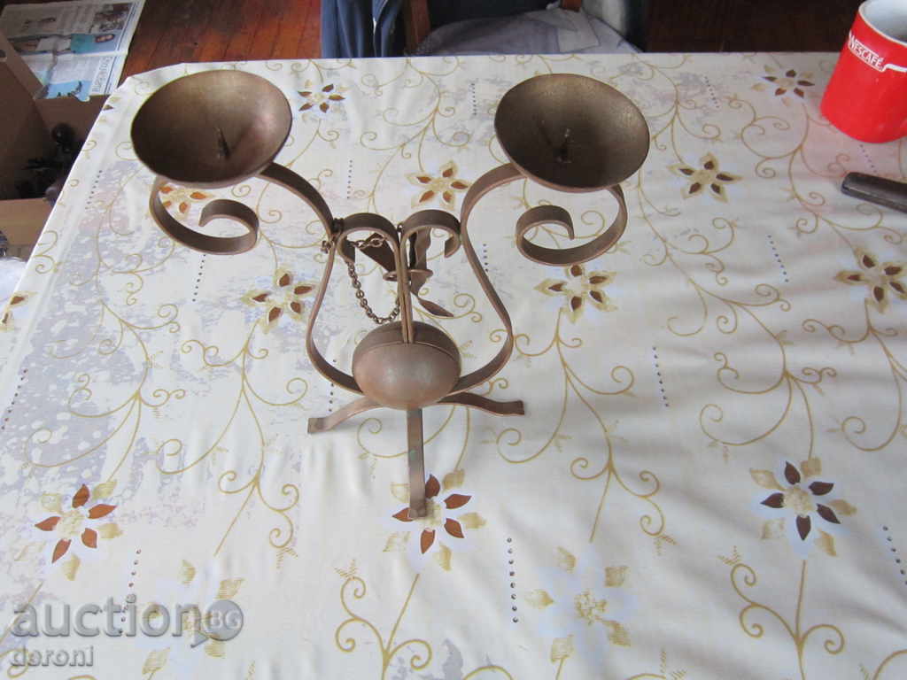 An old candlestick made of copper lamp candle lantern with price 20.00 BGN | € 10.23 An old candlestick made of copper lamp candle lantern with price 20.00 BGN | € 10.23