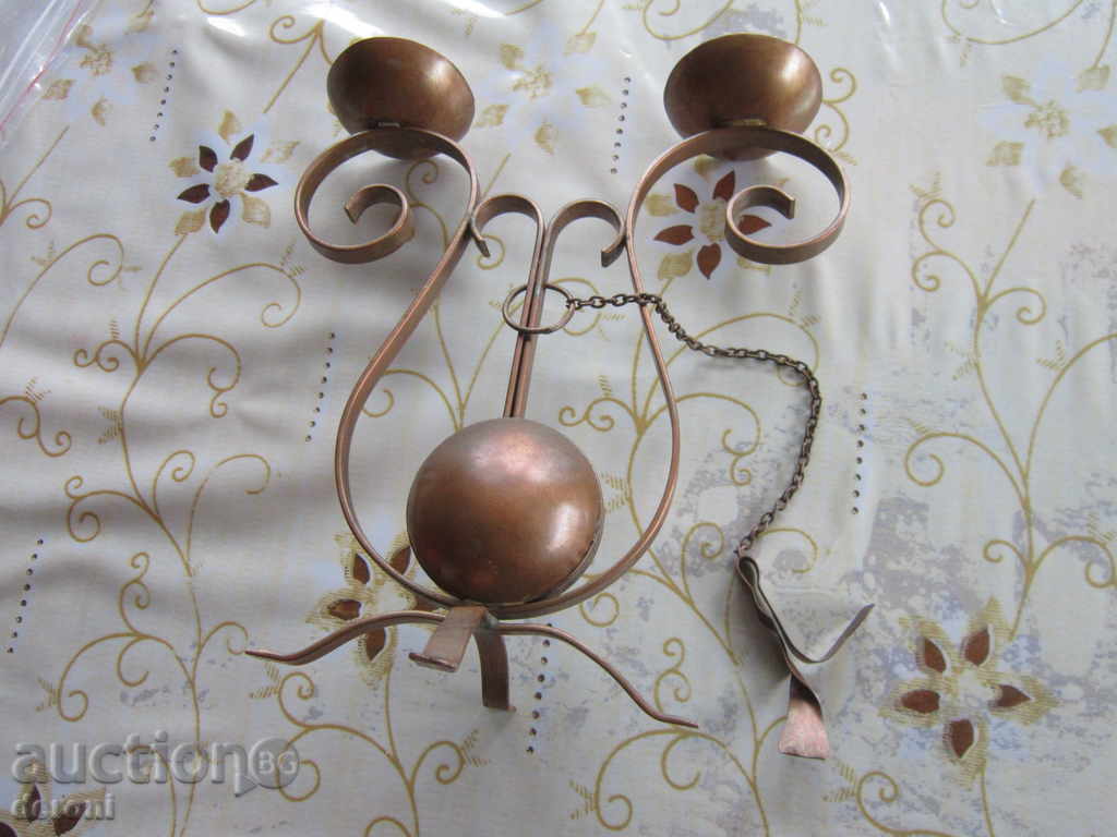 Auction An old candlestick made of copper lamp candle lantern Auction An old candlestick made of copper lamp candle lantern