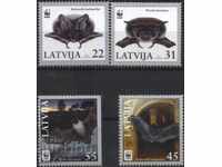 Чисти марки Фауна WWF Прилепи 2008 от Латвия
