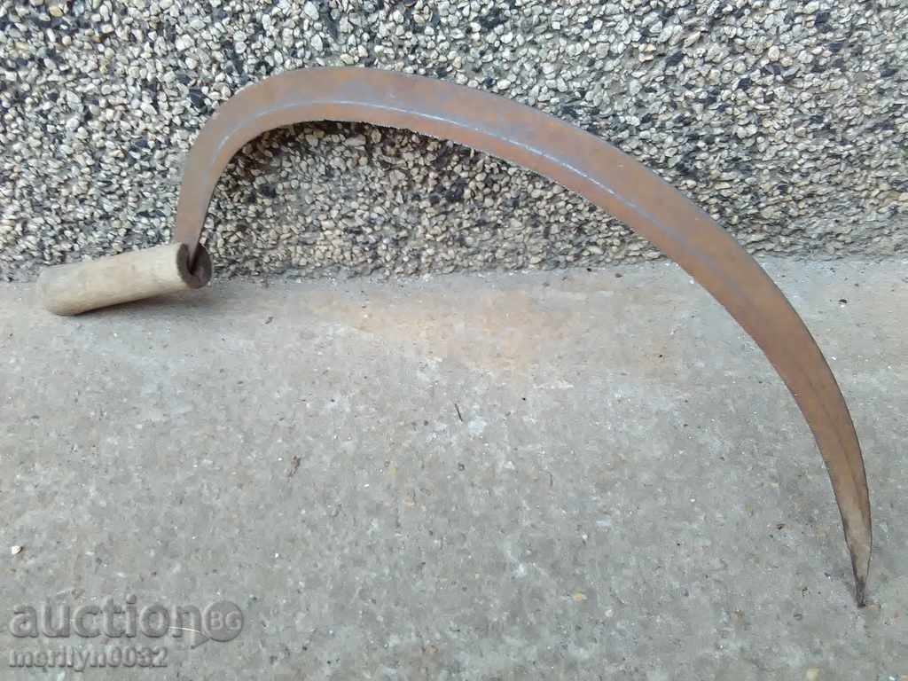 Auction Old sickle, blade, wrought iron Auction Old sickle, blade, wrought iron