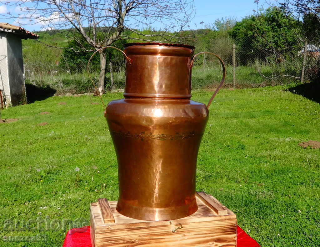 Copper jug for milk, vase, amphora