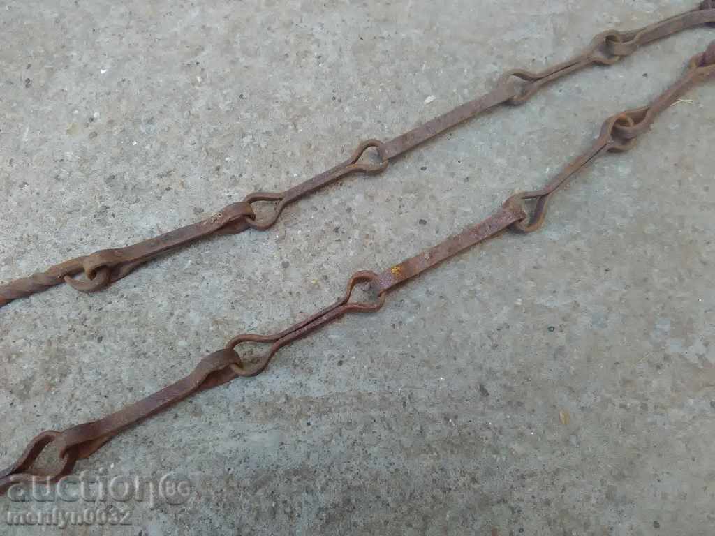 Old forged chain with hook, hearth for hearth chain hook with price € 21.99 | 43.01 BGN Old forged chain with hook, hearth for hearth chain hook with price € 21.99 | 43.01 BGN