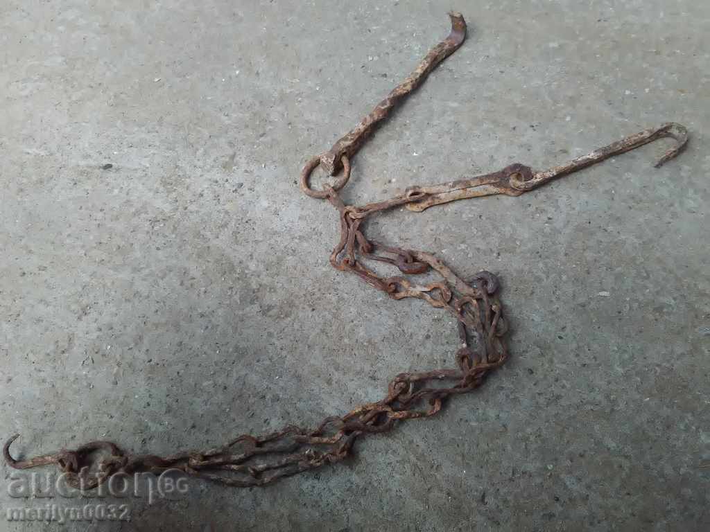 Livrarea Vechiul cârlig lanț forjat, cârlige cuier lanț focar Livrarea Vechiul cârlig lanț forjat, cârlige cuier lanț focar