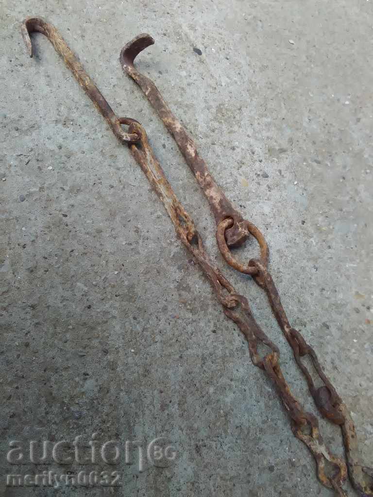 Vechiul cârlig lanț forjat, cârlige cuier lanț focar - 5 Vechiul cârlig lanț forjat, cârlige cuier lanț focar - 5