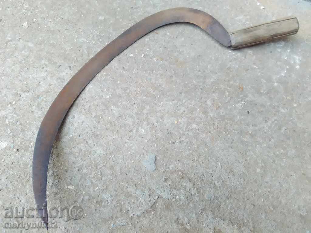 An old sickle with a seal, a knife, a blade, a wrought iron - 6