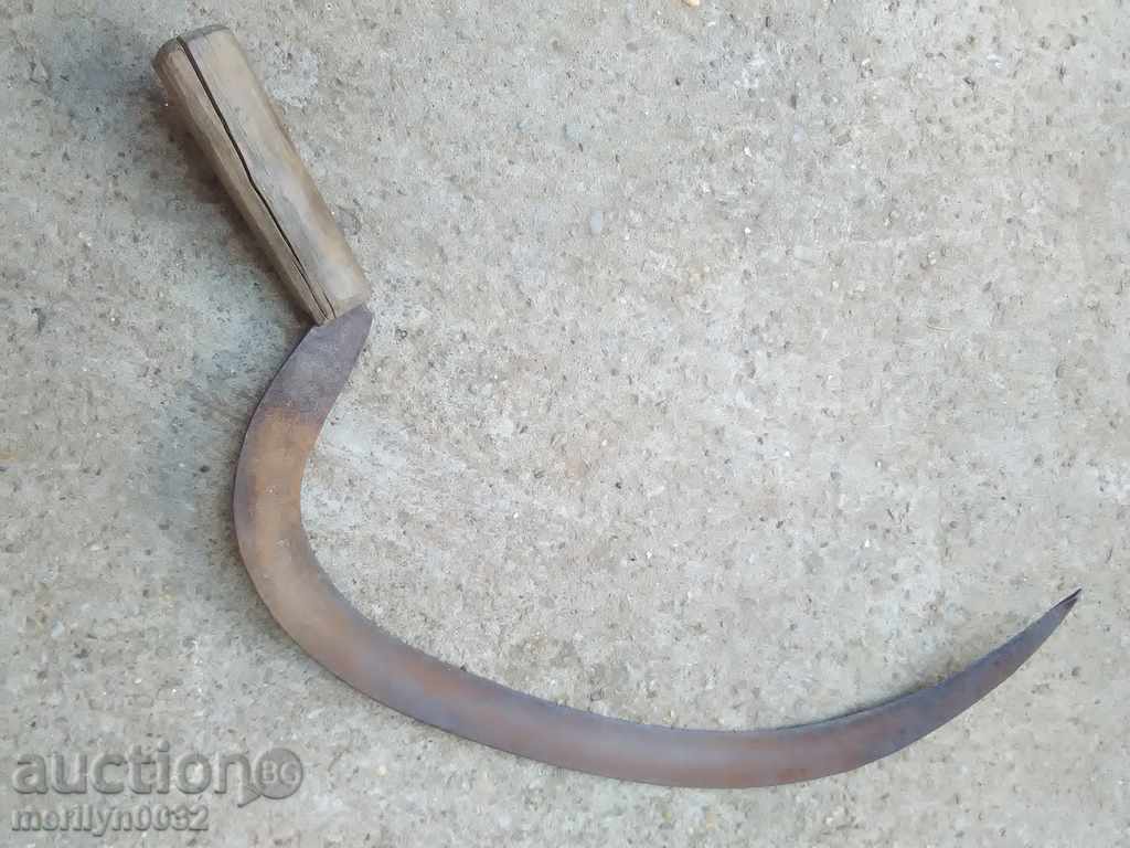 An old sickle with a seal, a knife, a blade, a wrought iron - 7