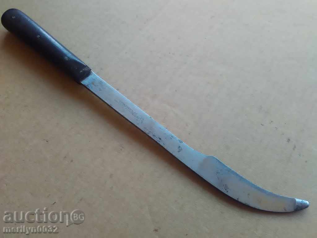 Аукцион Стар профилен немски нож с чирени от биволски рог