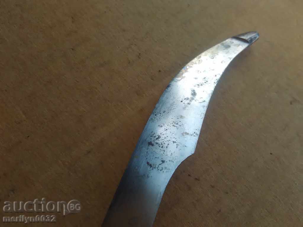 Стар профилен немски нож с чирени от биволски рог - 5