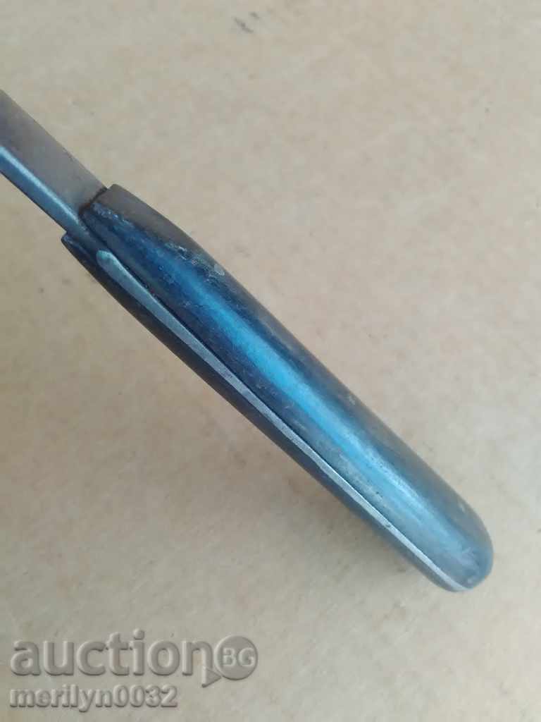 Стар профилен немски нож с чирени от биволски рог - 6