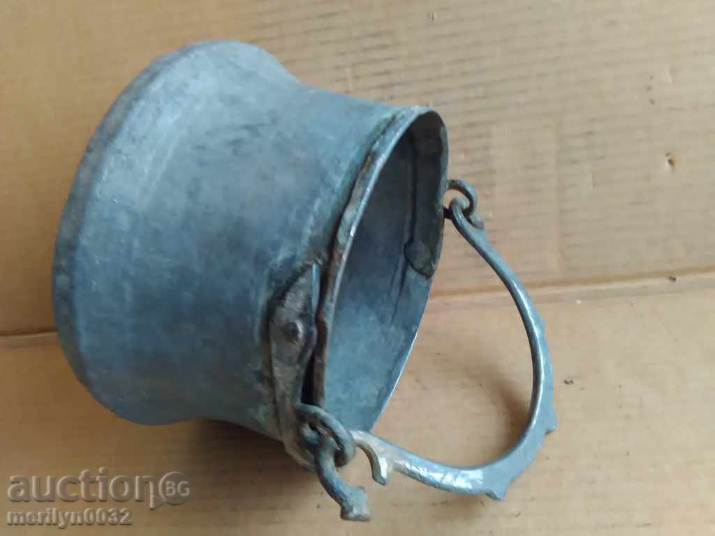 Licitație Ibric vechi de cupru, cupru, ceaun, ceaun, vas de cupru