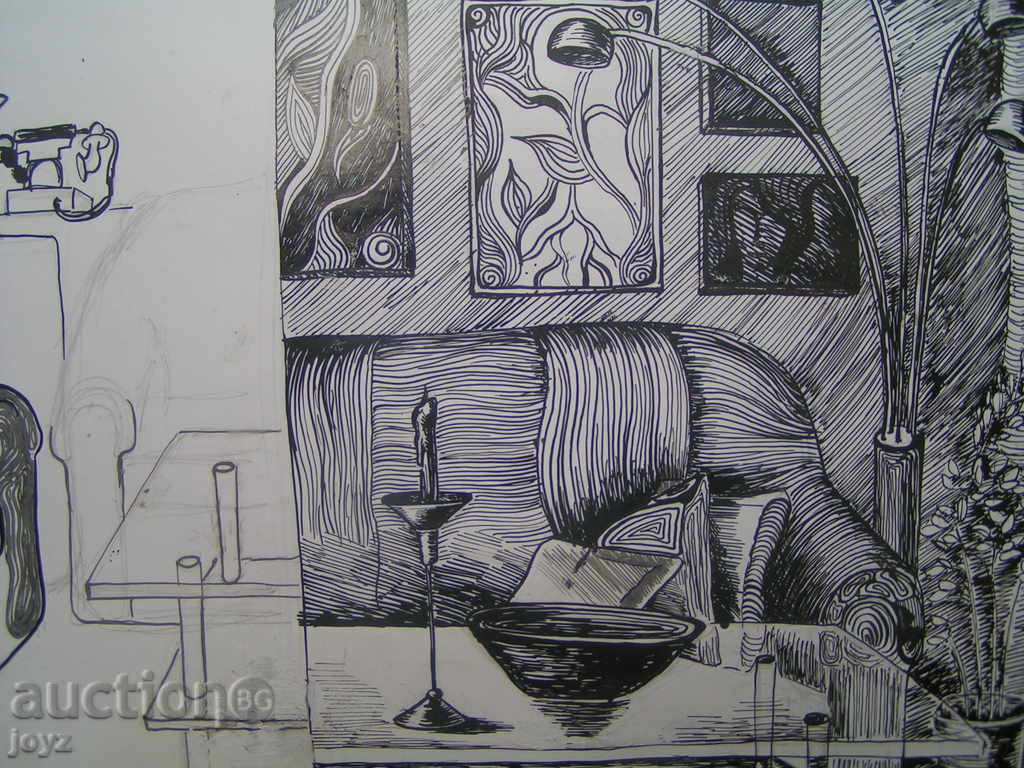 Ζωγραφική «Εσωτερικό» με τιμή 30.00 BGN | € 15.34 Ζωγραφική «Εσωτερικό» με τιμή 30.00 BGN | € 15.34