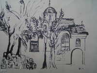 Έργο τέχνης με εκκλησία