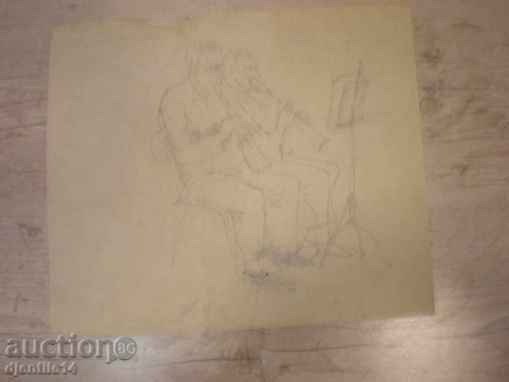 Auction ink drawing Auction ink drawing