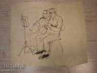 рисунка туш.