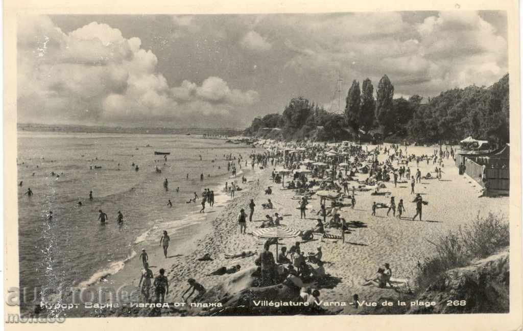 Old postcard - Resort Varna, Beach