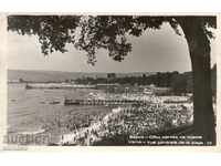 Old postcard - Varna, General view of the beach