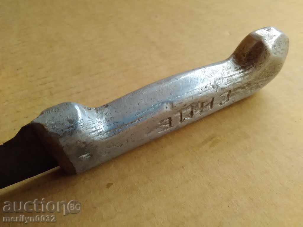 Delivery of Old butcher knife, name of the butcher, karakulak, dagger handle, 34 cm Delivery of Old butcher knife, name of the butcher, karakulak, dagger handle, 34 cm