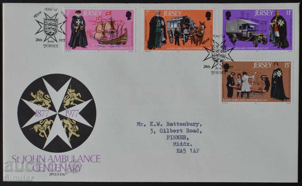 4 pcs. First Jersey Envelopes Jersey 1977 - 5