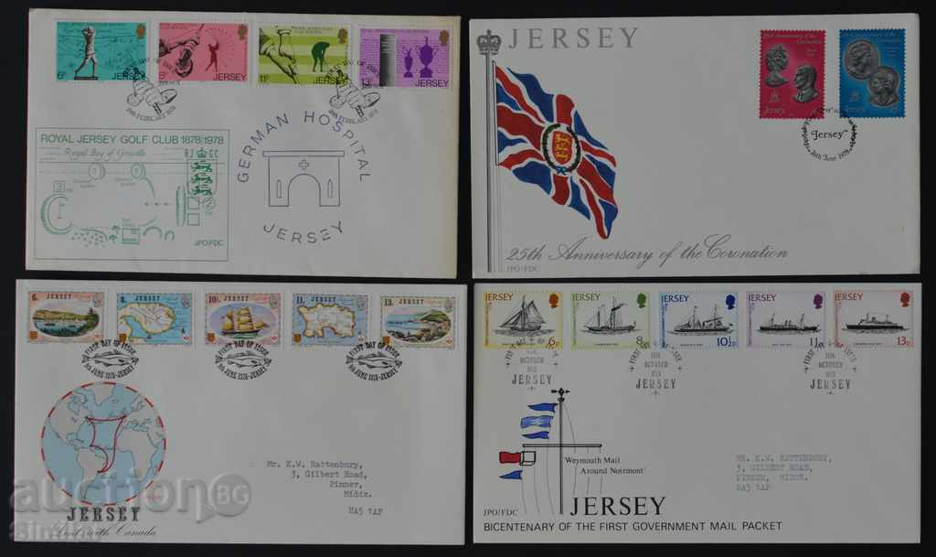 4 τεμ. ΦΠΗΚ νησί Jersey / Jersey 1978.