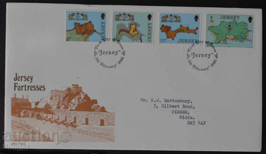 3 pcs. First Jersey Envelopes Jersey 1980 with price 4.00 BGN | € 2.05 3 pcs. First Jersey Envelopes Jersey 1980 with price 4.00 BGN | € 2.05