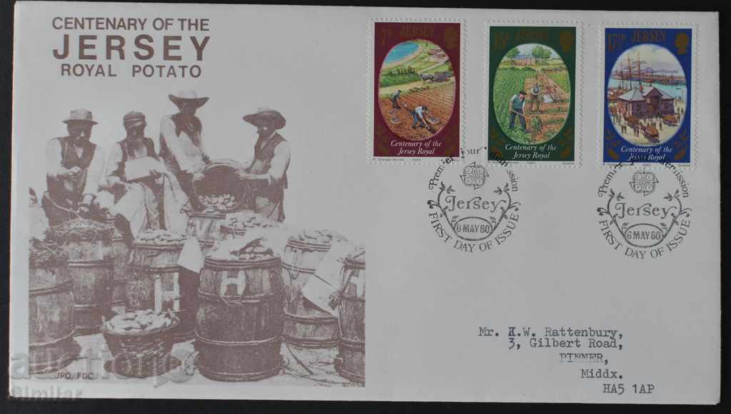 Delivery of 3 pcs. First Jersey Envelopes Jersey 1980 Delivery of 3 pcs. First Jersey Envelopes Jersey 1980