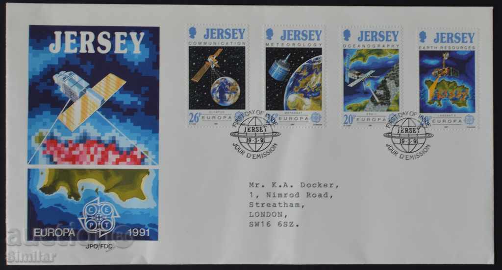 Auction 4 pcs. Jersey First Jersey Envelopes 1991-95. Auction 4 pcs. Jersey First Jersey Envelopes 1991-95.