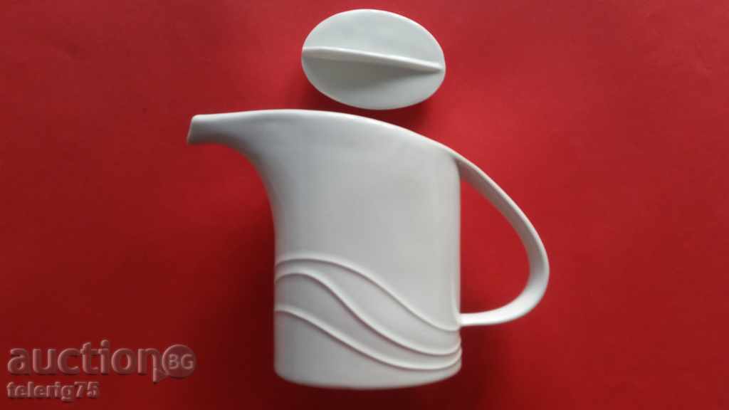 Beautiful Bulgarian Old Retro Teapot from Porcelain