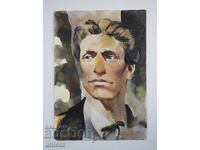 Portrait of Vasil Levski, watercolor, old picture