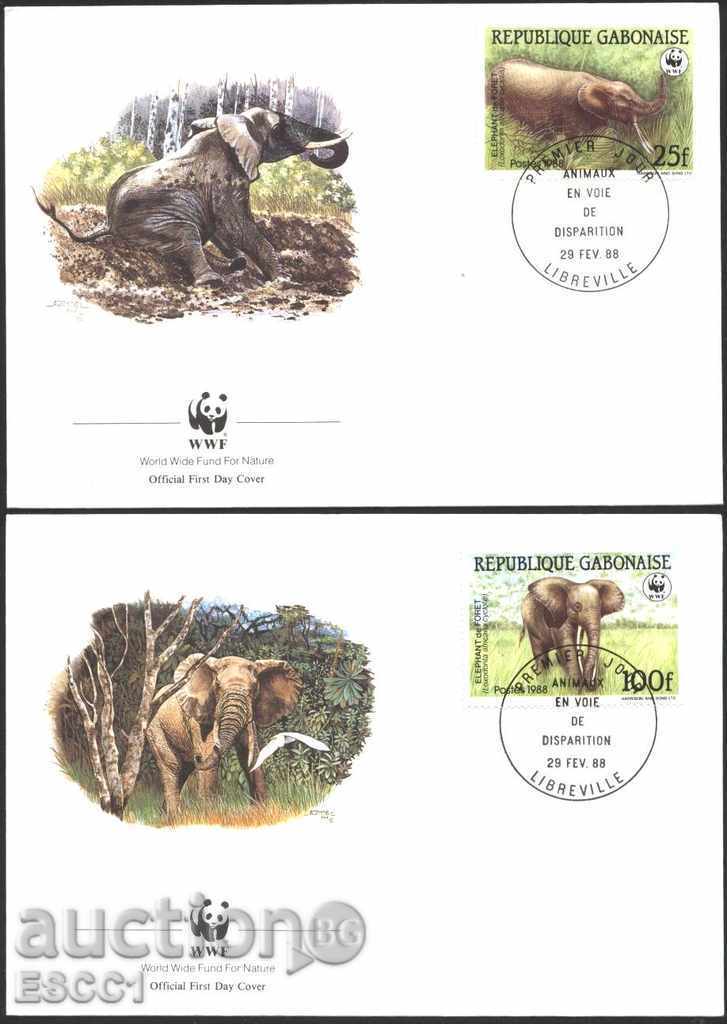 FWB WWW Fauna Elephants 1988 from Gabon with price 21.60 BGN | € 11.04 FWB WWW Fauna Elephants 1988 from Gabon with price 21.60 BGN | € 11.04