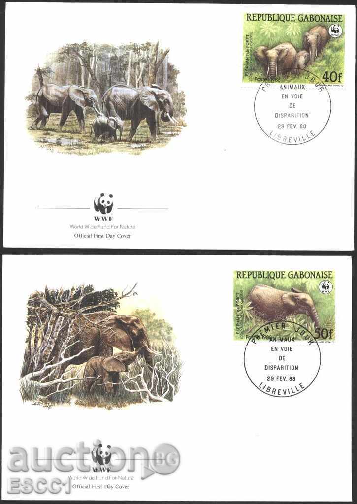 Auction FWB WWW Fauna Elephants 1988 from Gabon Auction FWB WWW Fauna Elephants 1988 from Gabon
